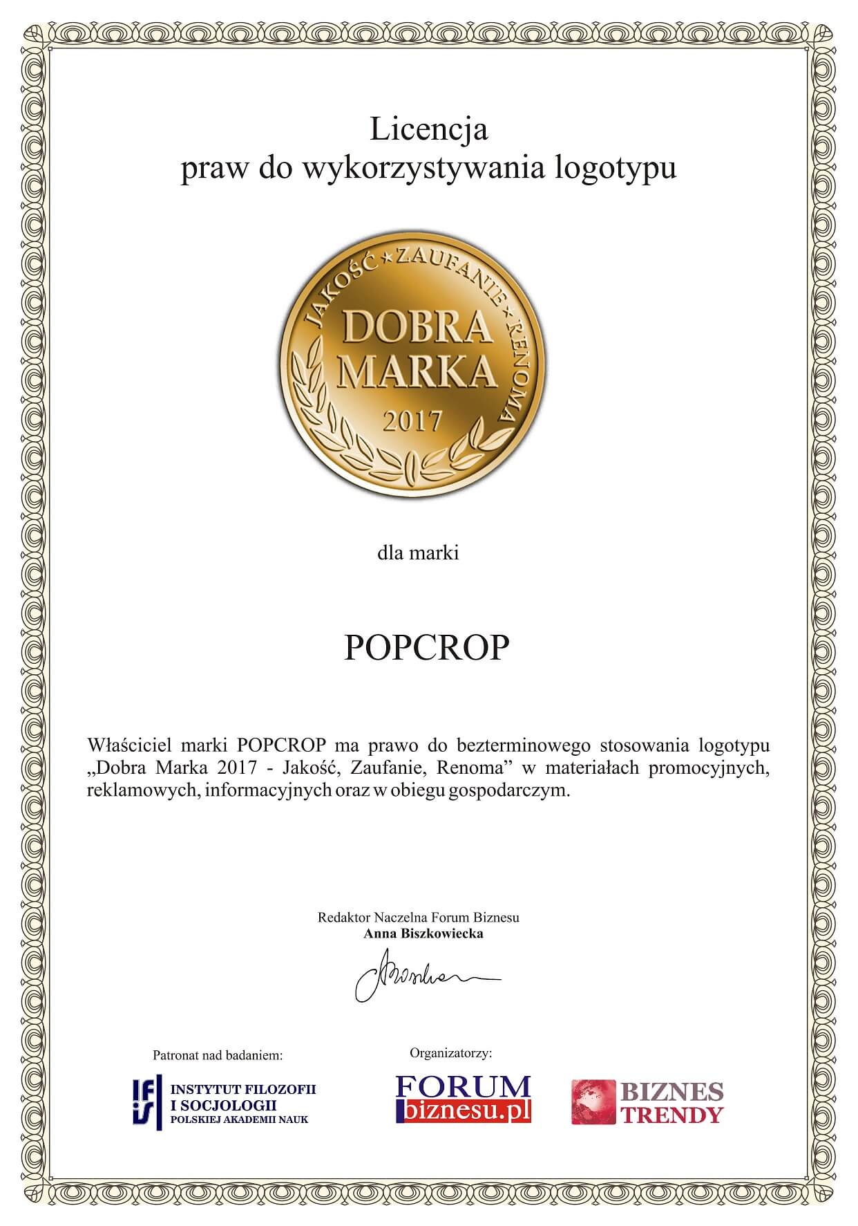 Licencja- Dobra Marka