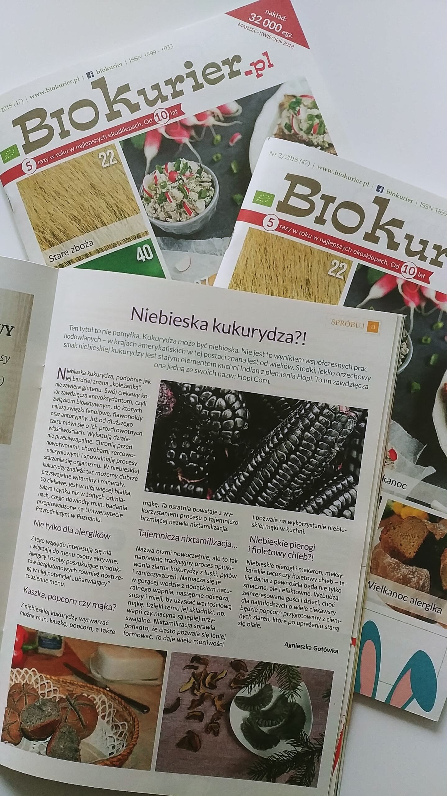 BIO KURIER - NIEBIESKA KUKURYDZA