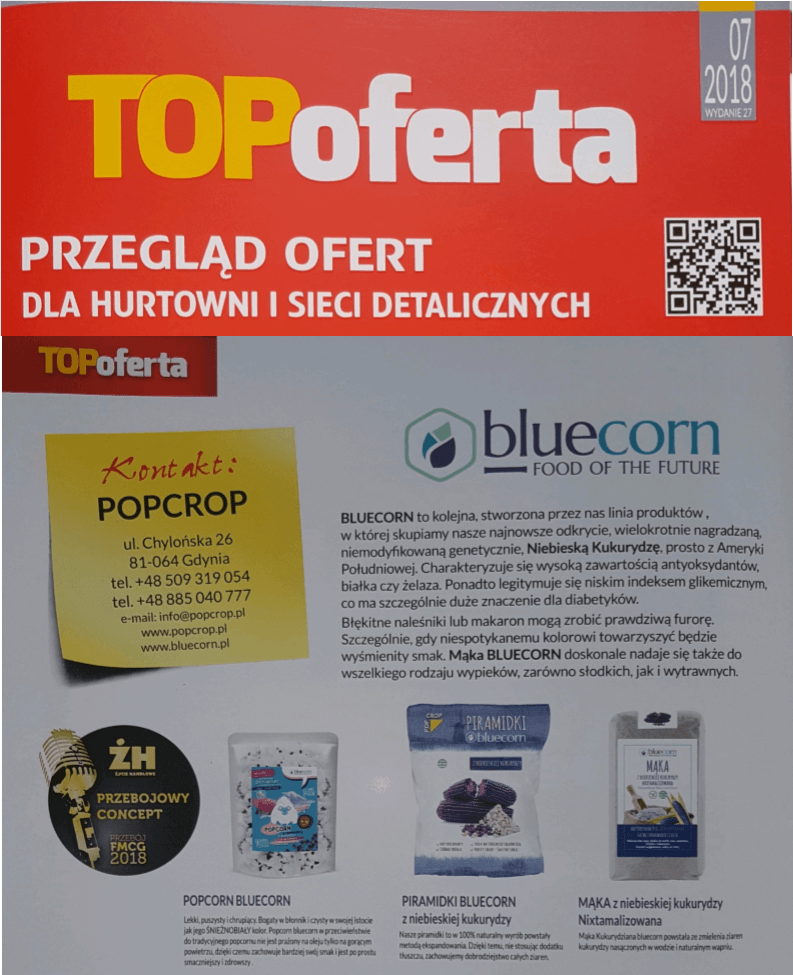 TOP OFERTA: PRODUKTY BLUECORN – PRZEBÓJ FMCG 2018